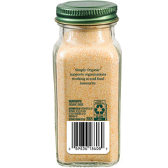 Simply Organic White Onion Powder close-up highlights fine texture for seasoning.