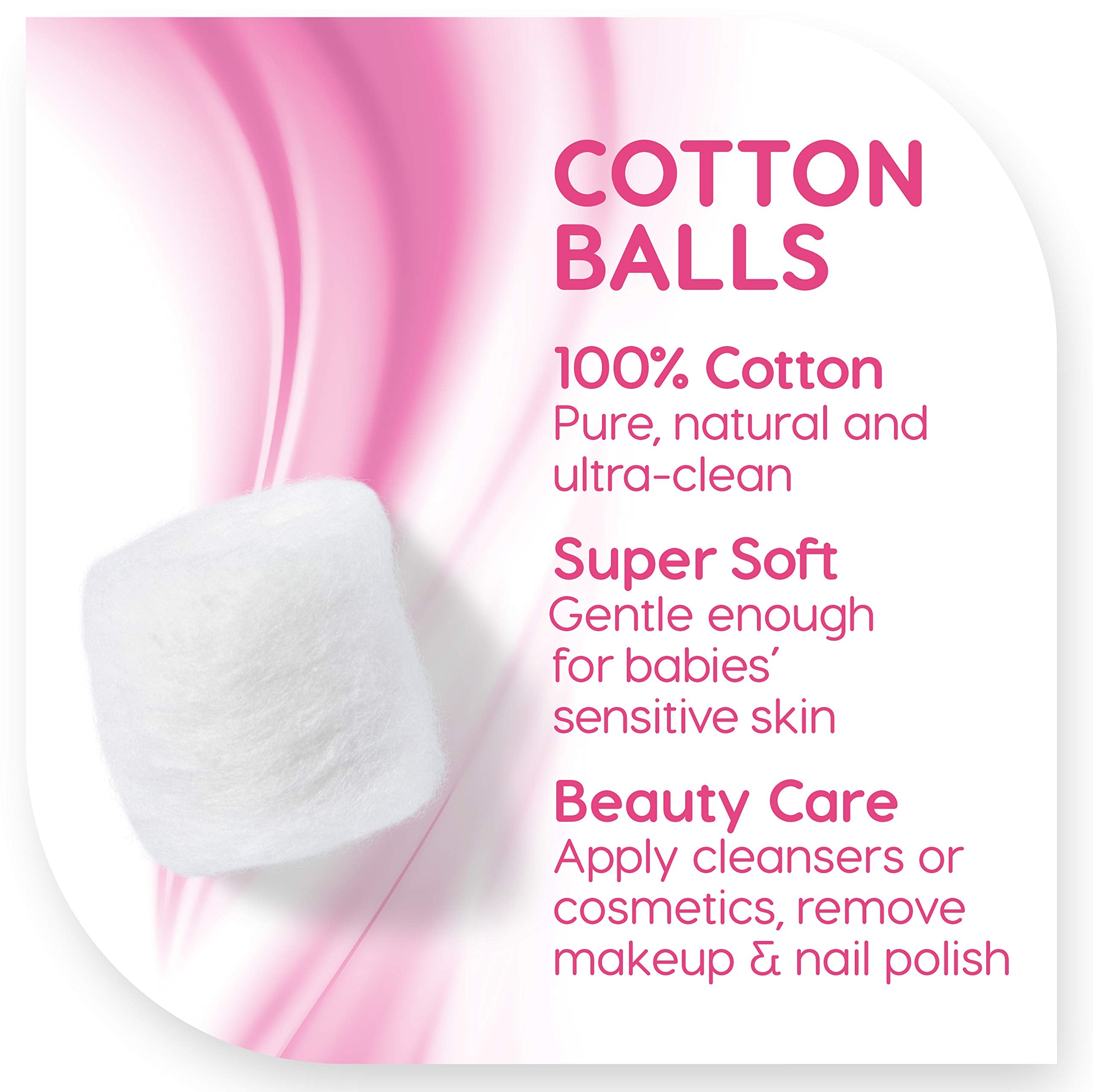 Simply Soft cotton balls ideal for applying creams, lotions, or oils.