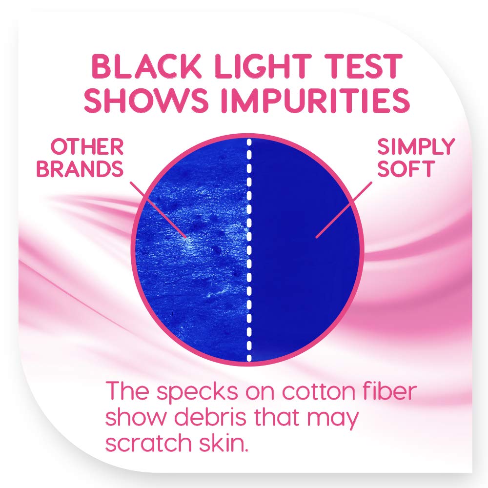 Simply Soft cotton balls perfect for nail polish remover applications.