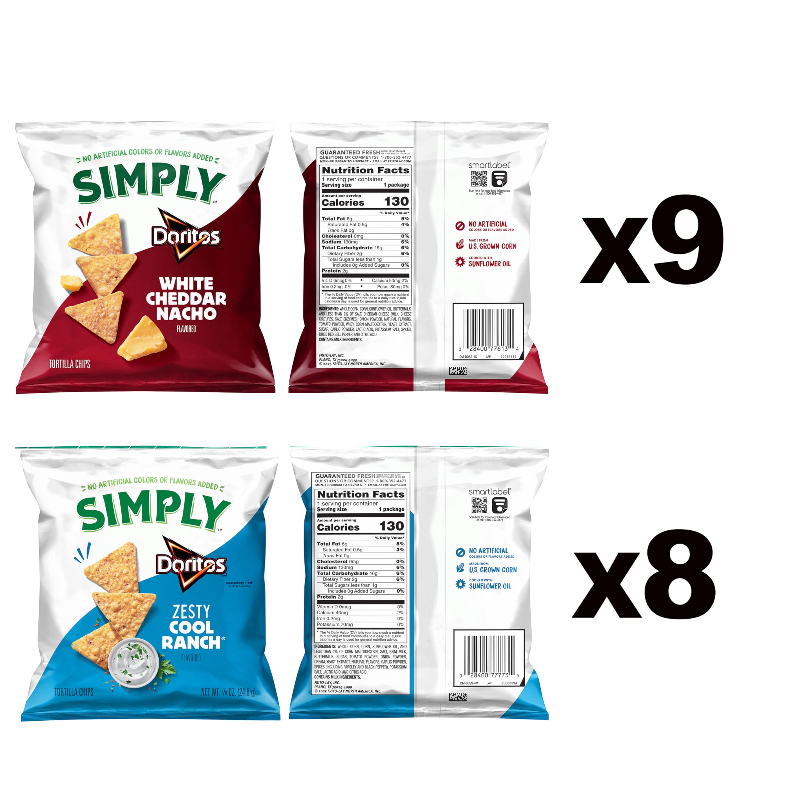 Simply Variety Pack front view showing two flavors for sharing.