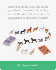 SimplyFun Walk The Dogs emphasizes dog sets and patterns for recognition.