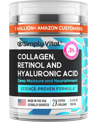 SimplyVital anti-aging face cream jar front with rich hydration for daily use.