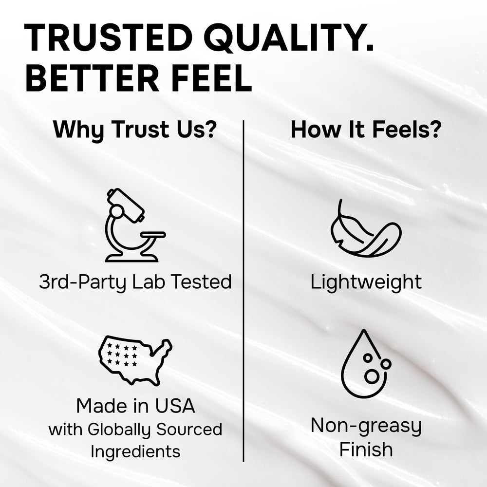 SimplyVital formula with Vitamin E, Aloe Vera, Tea Tree Oil, Thyme Extract supports skin comfort.