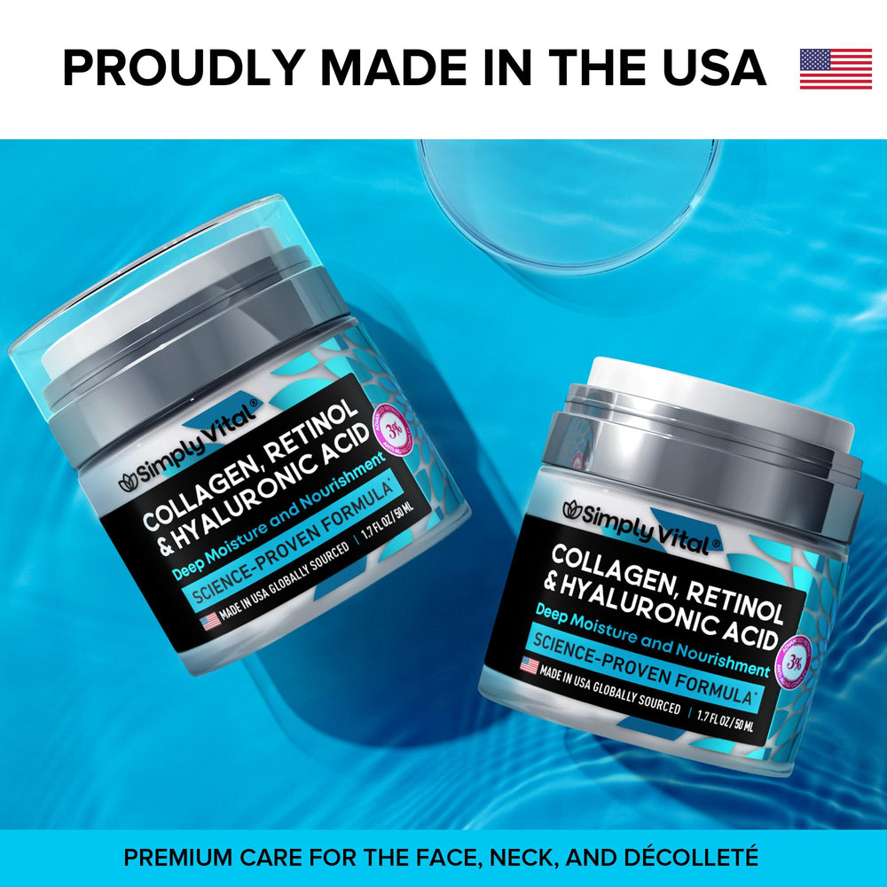 SimplyVital ingredients collage with collagen and hyaluronic acid for skin support