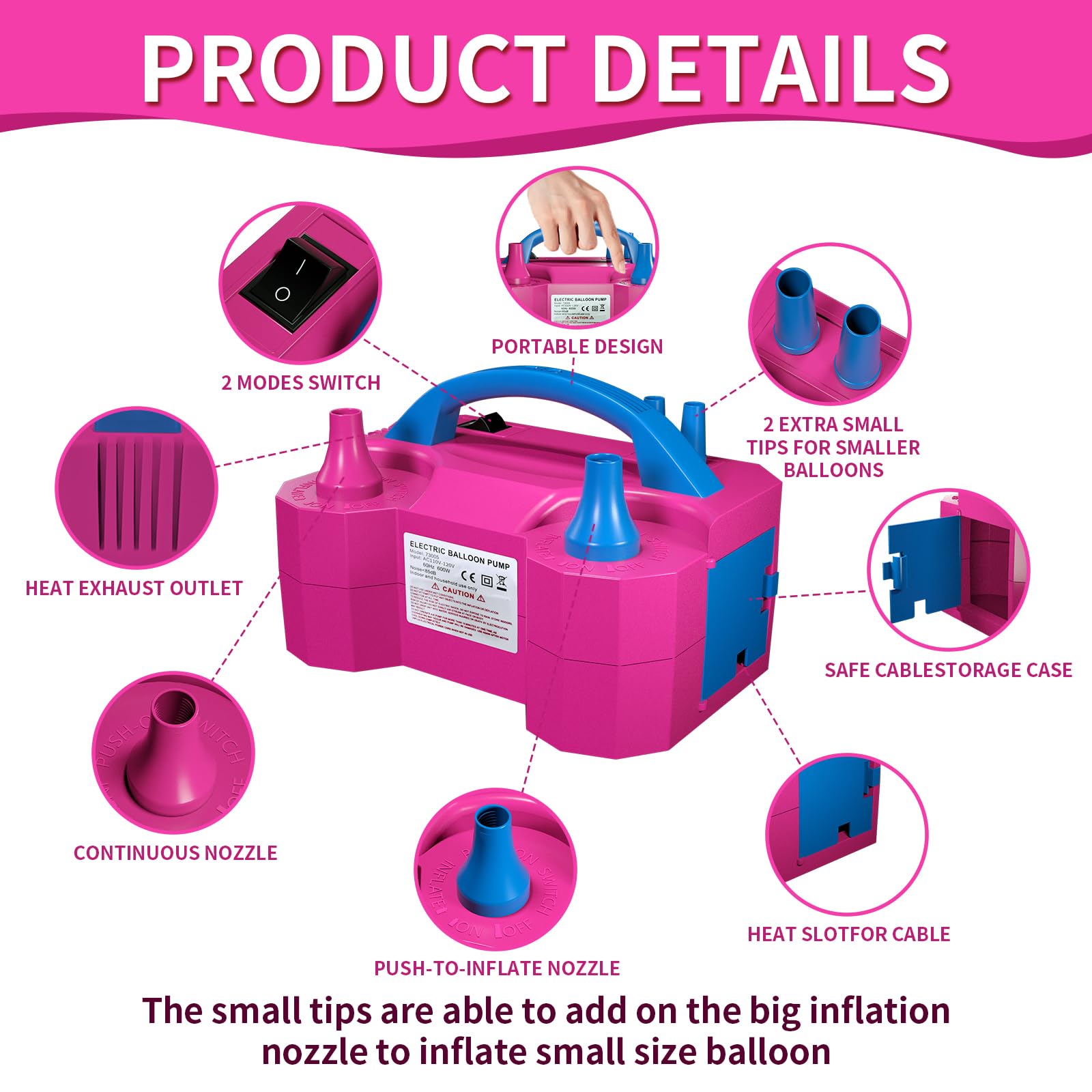 SINBEE Balloon Pump Electric for balloon arch kits speeds up wedding setup.