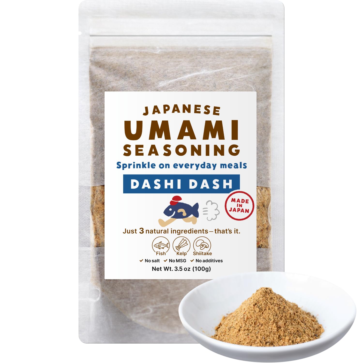 Sincerite Sapporo DASHI DASH bottle closeup shows natural umami blend.