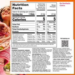 Dunkin Refreshers mango pineapple stick dissolves easily for refreshing hydration.