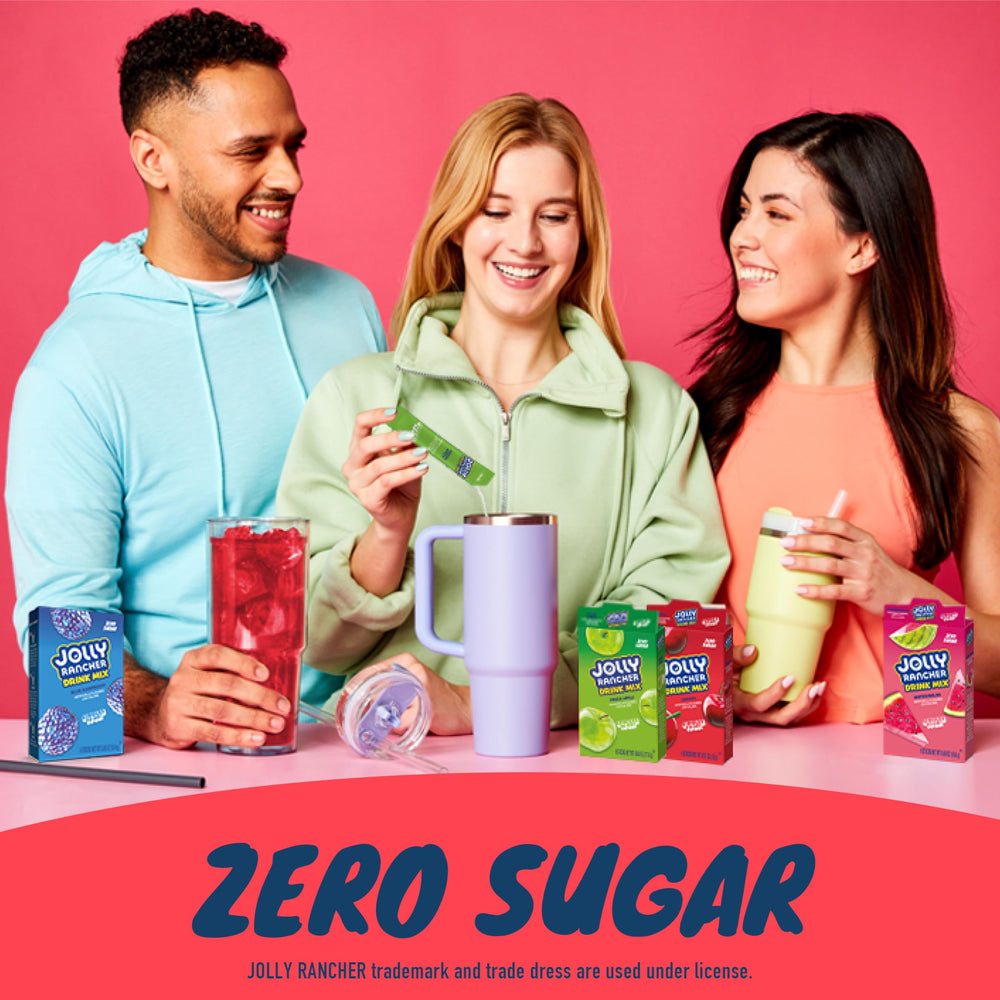 SINGLES TO GO Jolly Rancher Cherry glass of flavored water ready in minutes.