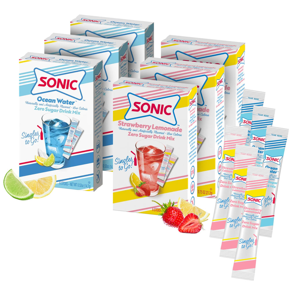 SINGLES TO GO Ocean Water sticks offer convenient on-the-go flavor.