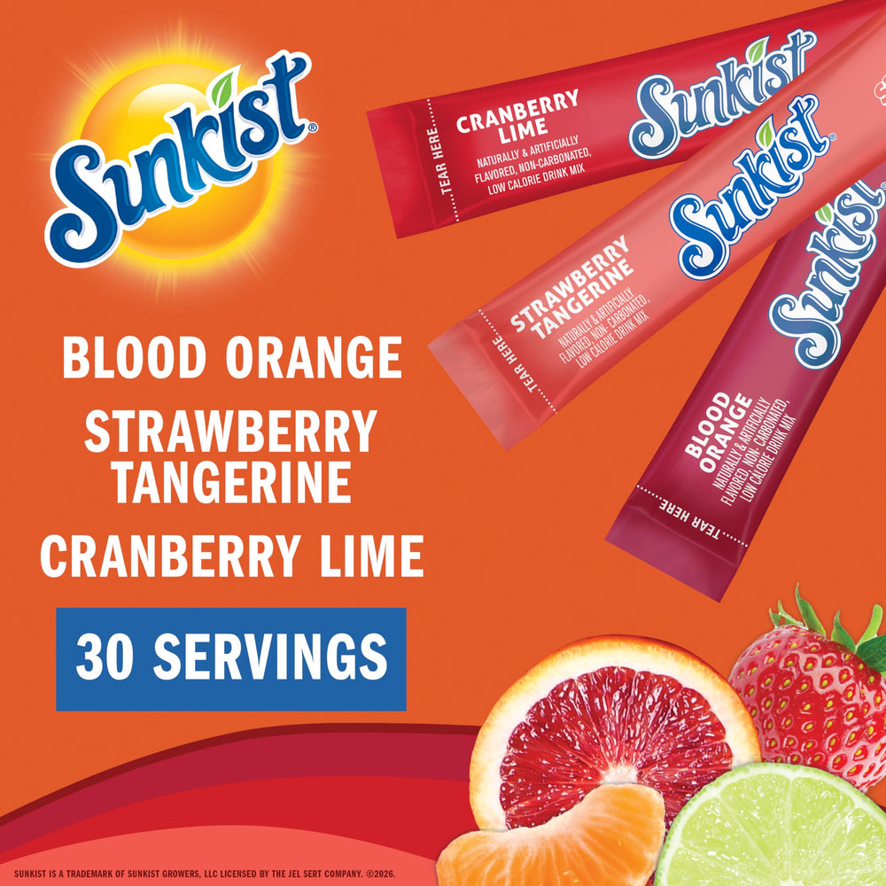 SINGLES TO GO Sunkist soda added to water for refreshing taste