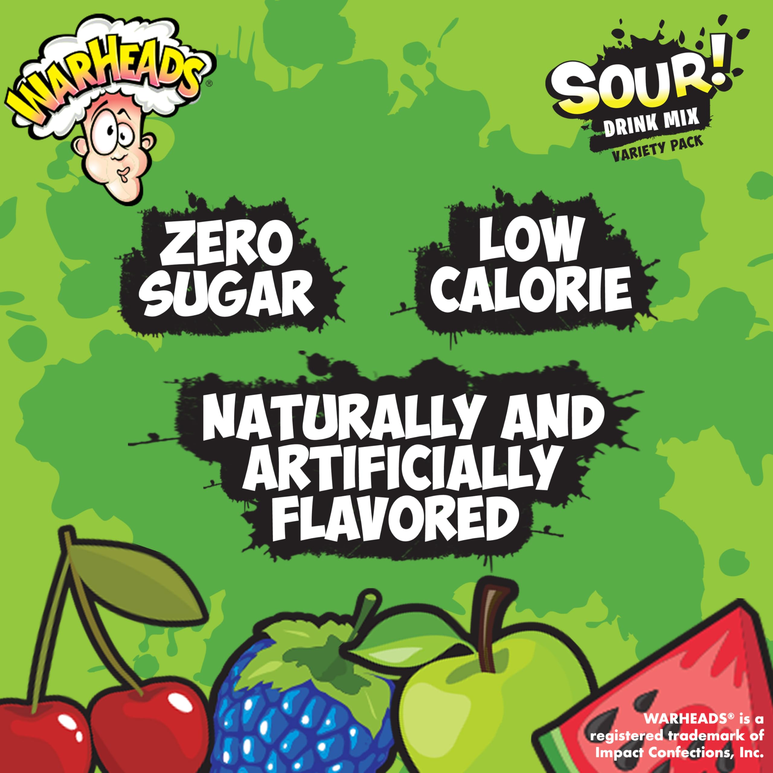 SINGLES TO GO Warheads drink mix on-the-go pack ready for travel and workouts.