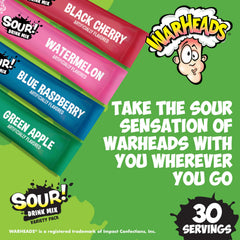 SINGLES TO GO Warheads watermelon stick adds fruity sourness to water on the move.