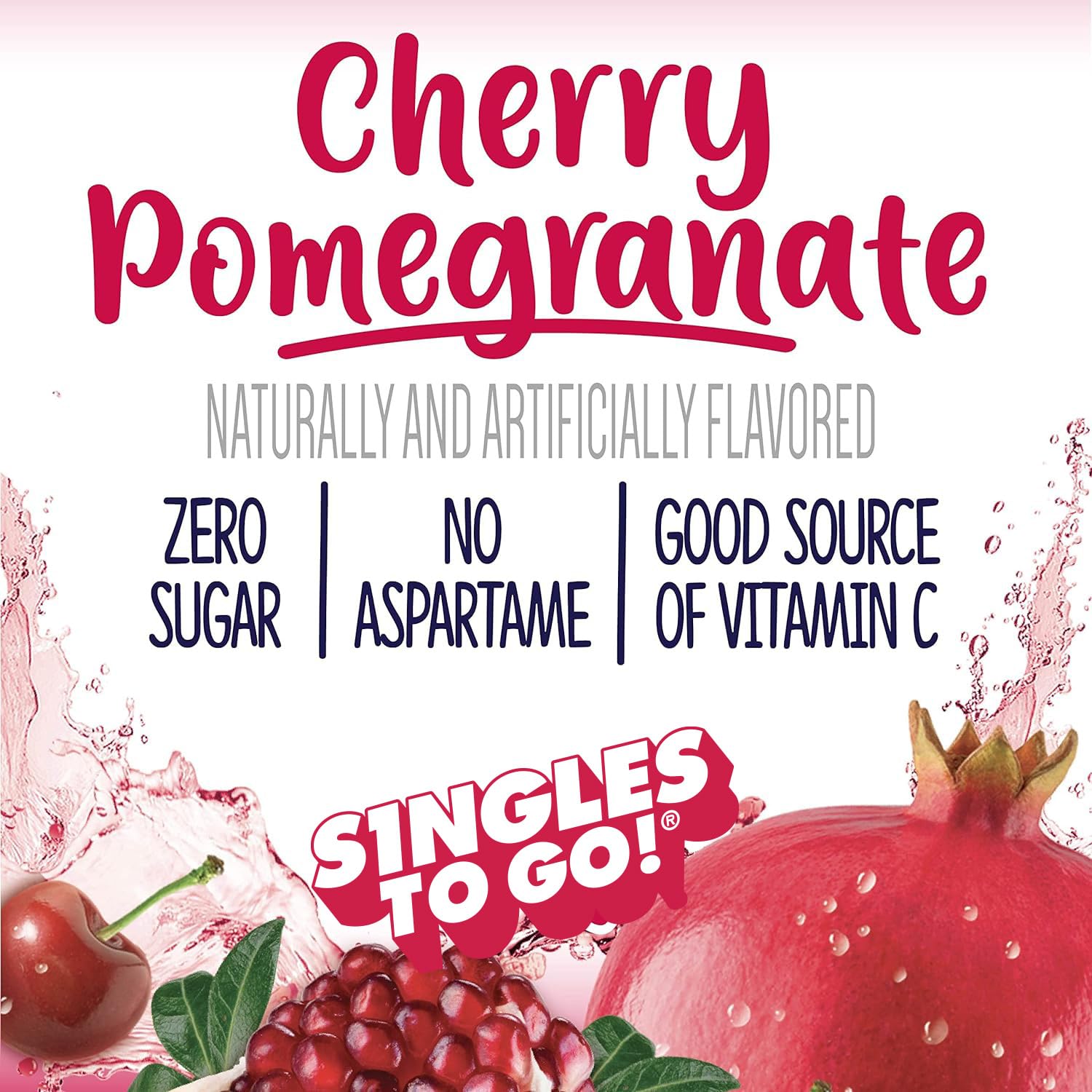 Packets dissolving in water for quick Welch's Cherry Pomegranate flavor.