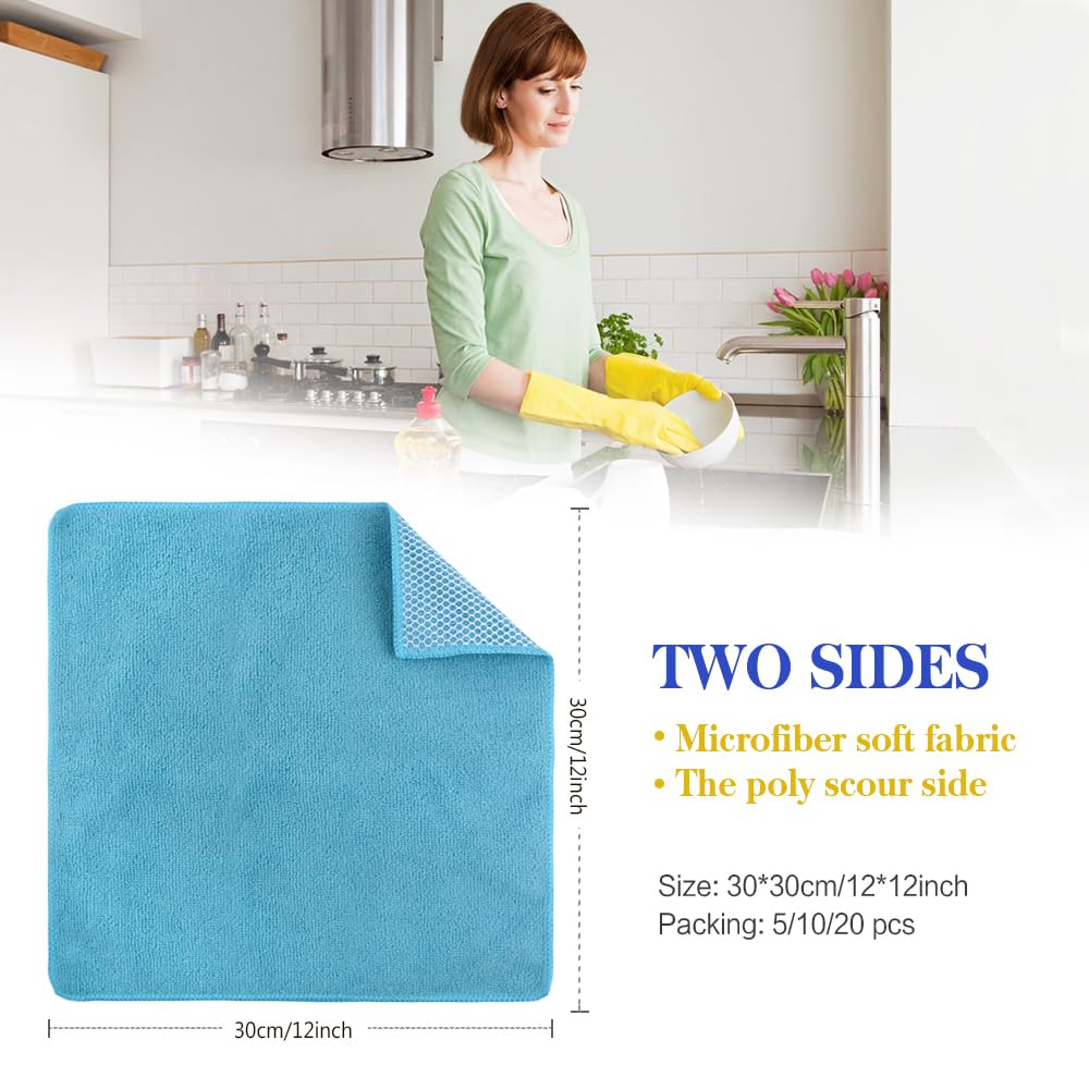 SINLAND microfiber cloths absorbent and lint-free for spills