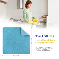 SINLAND microfiber cloths absorbent and lint-free for spills