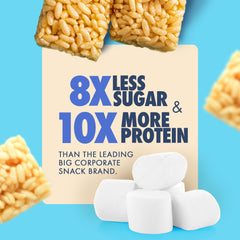 Sinless Snacks Marshmallow Krisp Bar ingredients panel highlights clean seven-ingredient formula.