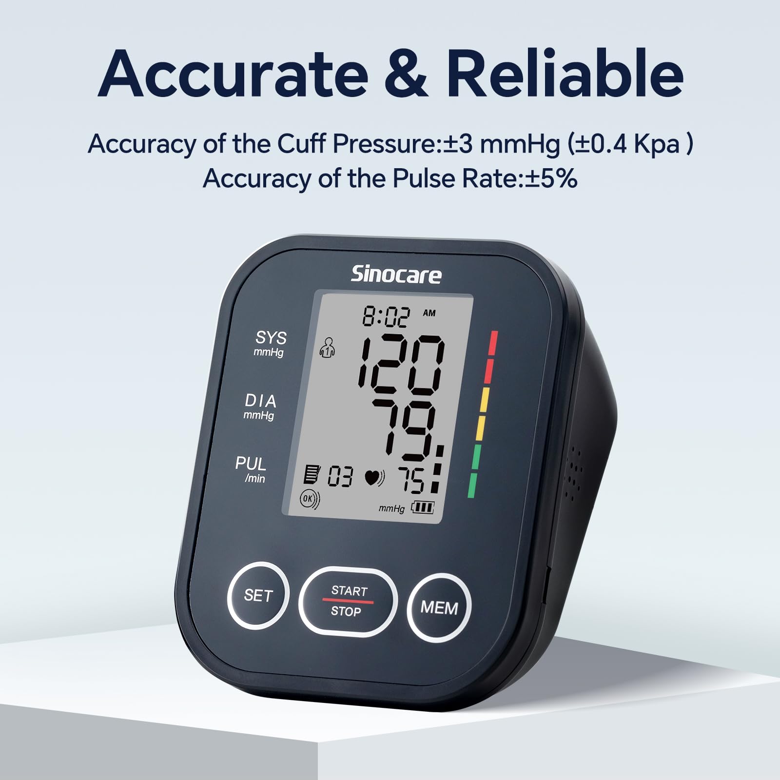 Sinocare blood pressure monitor posture detection improves measurement accuracy at home