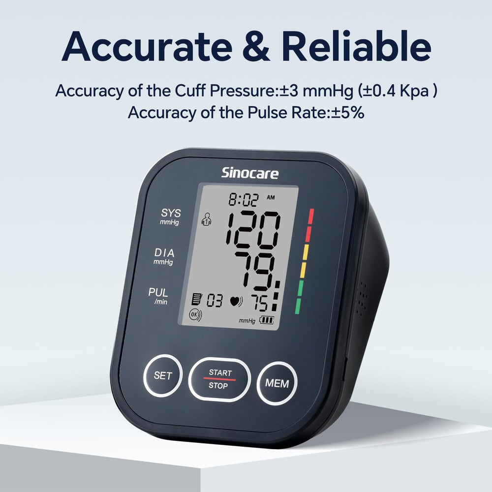 Sinocare blood pressure monitor posture detection improves measurement accuracy at home