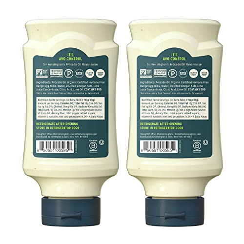 Sir Kensington's Avocado Oil Mayo squeeze demonstrates keto and paleo friendly, sugar-free flavor.