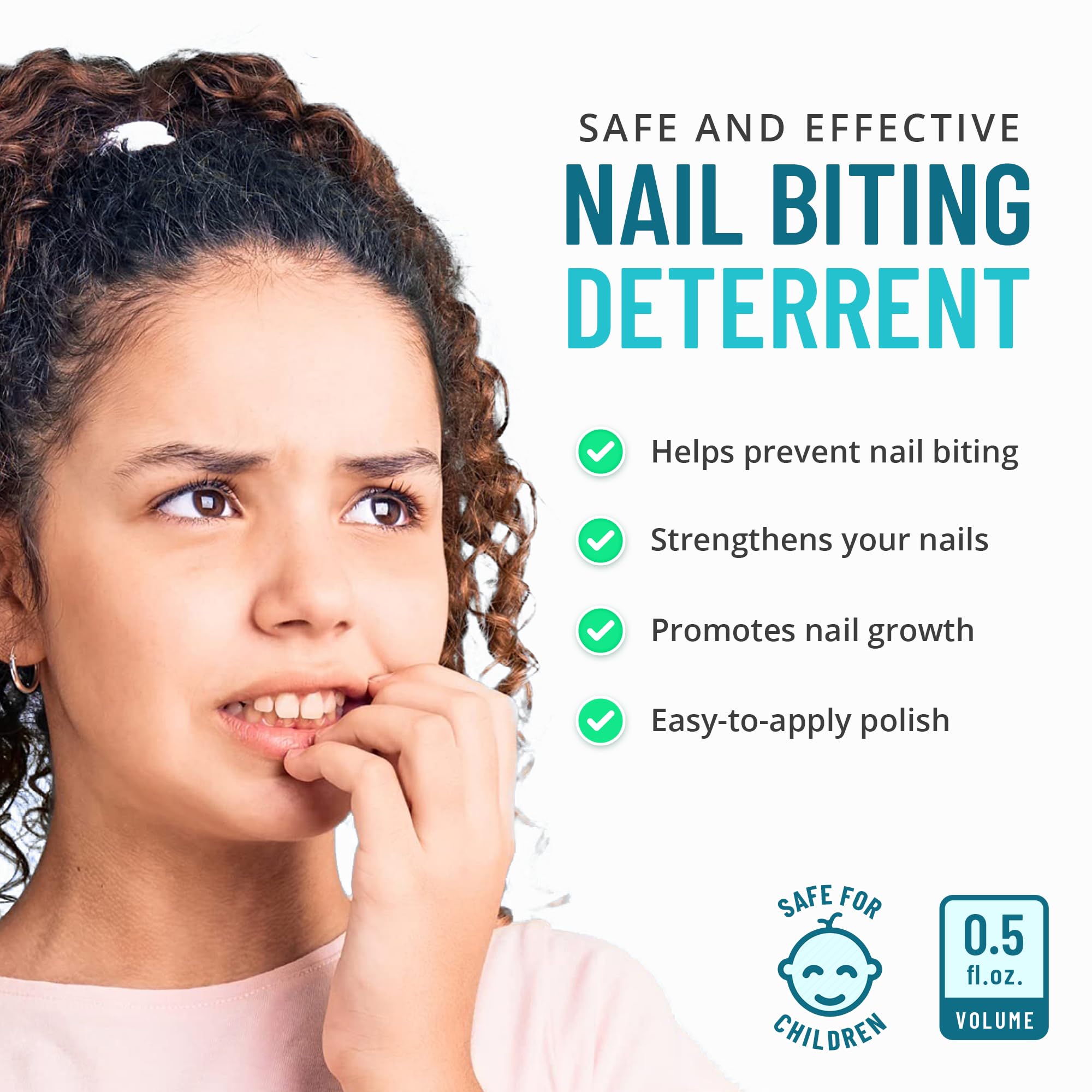 SISQUOC HEALTHCARE Stop Nail Biting close-up on nails with clear polish