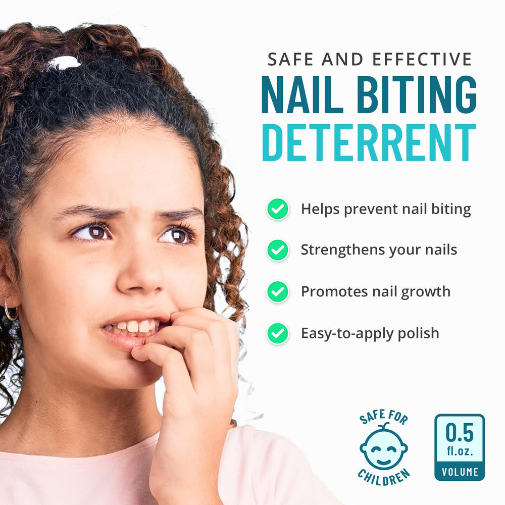 SISQUOC HEALTHCARE Stop Nail Biting close-up on nails with clear polish