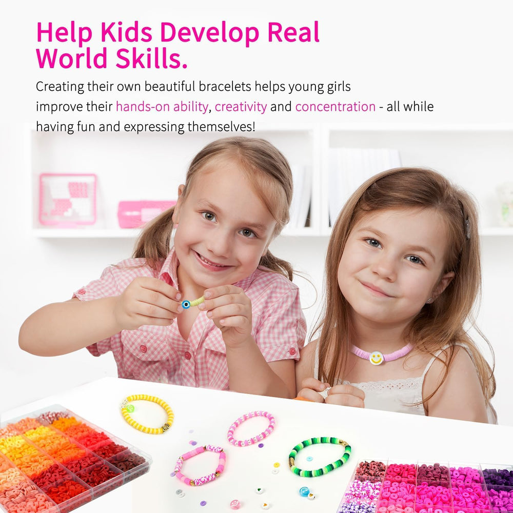 Sistenia color-gradient bead collection keeps colors organized in three containers.