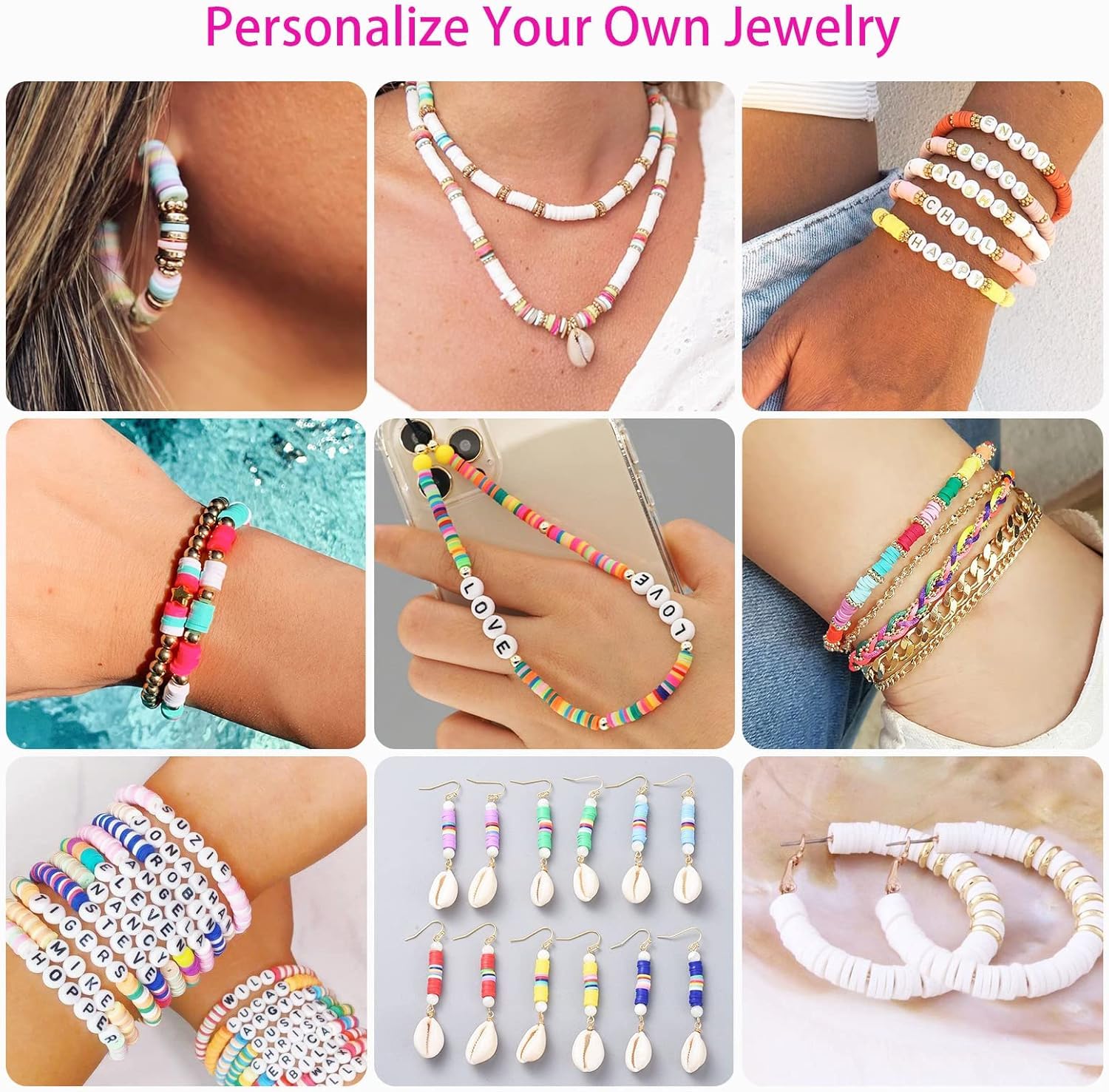 Sistenia lobster clasps and jump rings simplify securing finished bracelets.