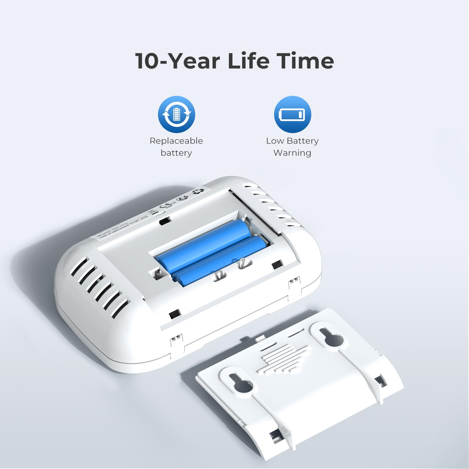 SITERWELL carbon monoxide detector with LCD display indicating CO levels
