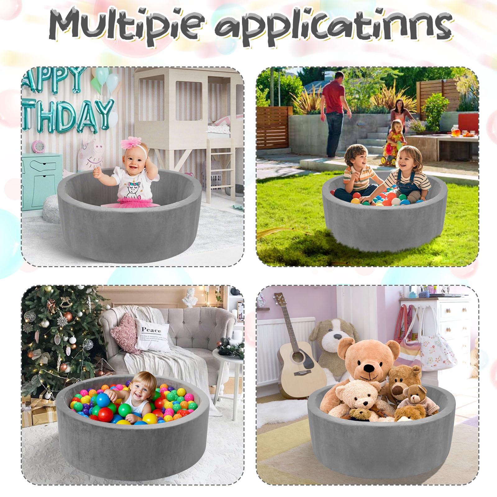 Gift-ready SIUUHOVS ball pit design for toddlers