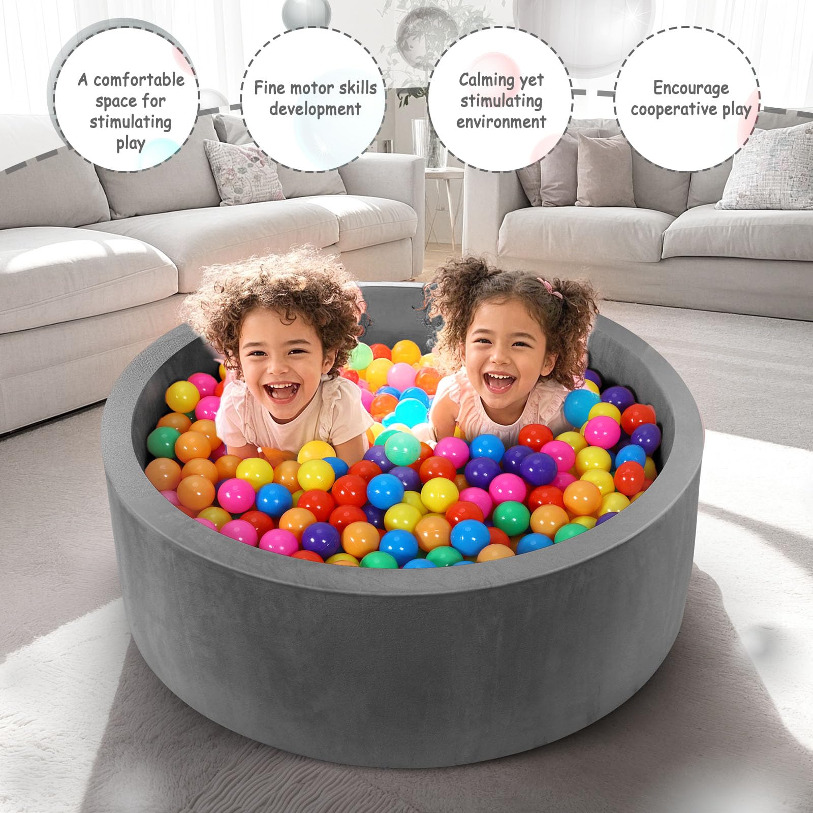 Safe and cozy play area created by SIUUHOVS foam pit