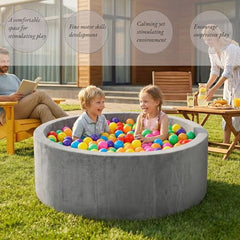 Waterproof zipper design enables easy cleaning of SIUUHOVS ball pit