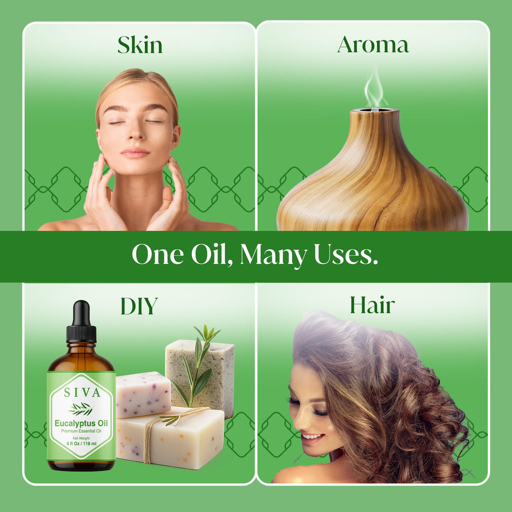SIVA Eucalyptus oil blended into candles or soaps for natural fragrance
