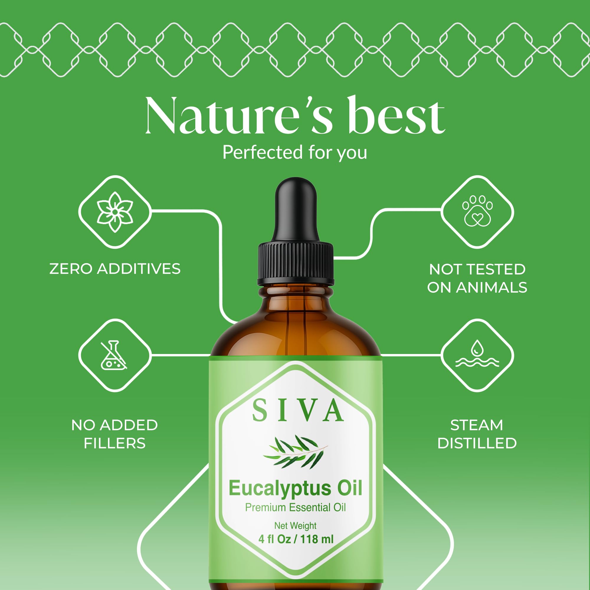 SIVA Eucalyptus oil in a diffuser for a fresh, uplifting atmosphere