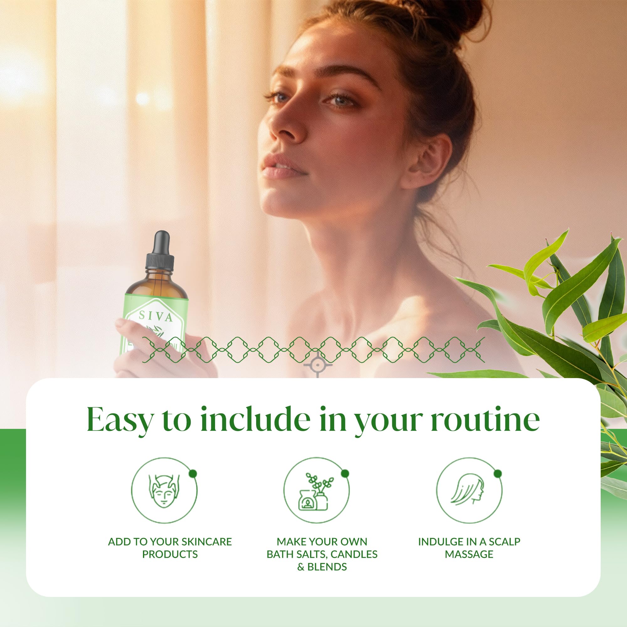 SIVA Eucalyptus oil in a soothing foot bath for relaxation
