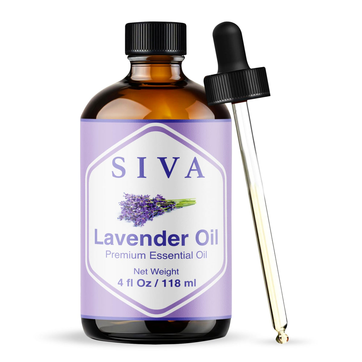 SIVA Lavender oil bottle front for aromatherapy and skin care benefits