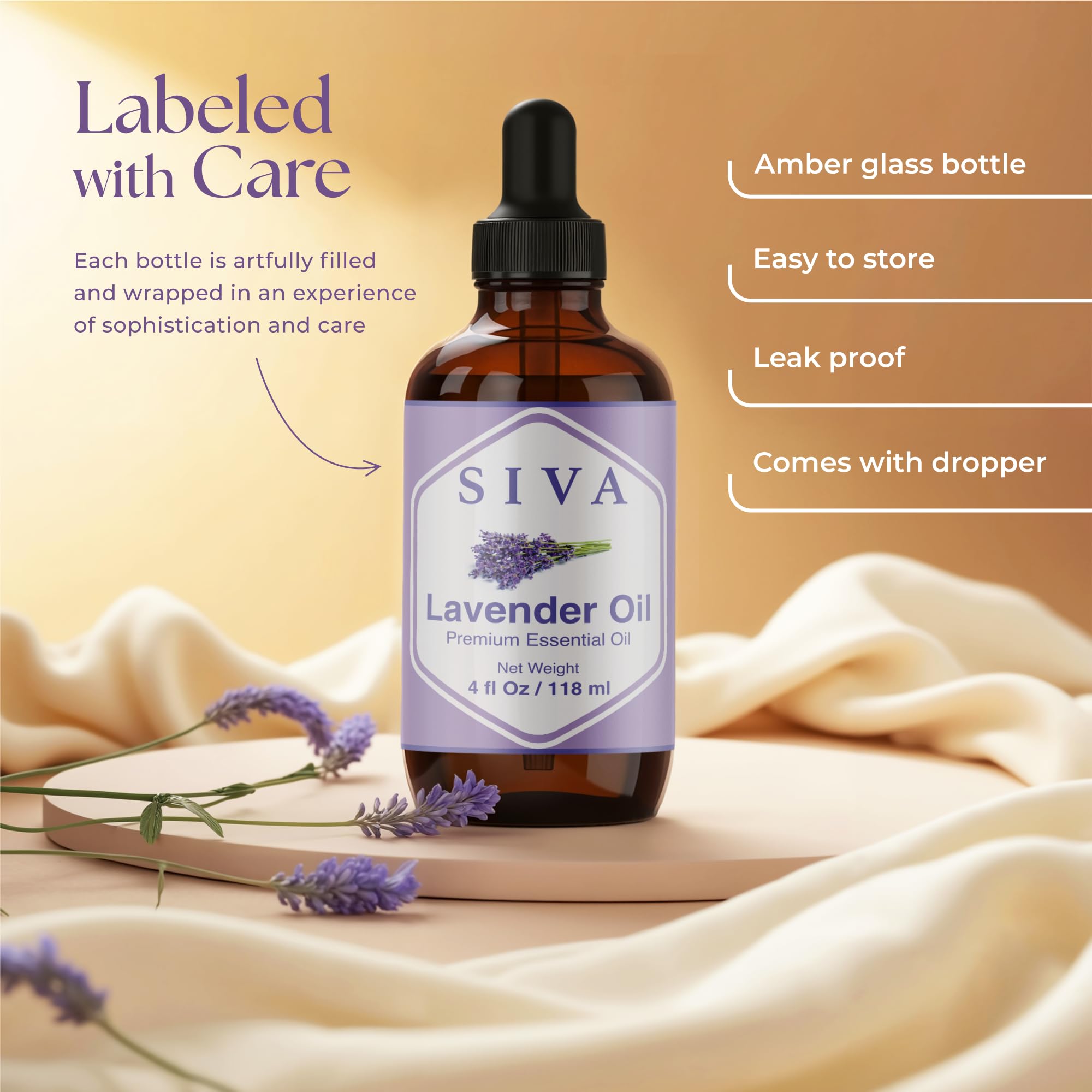 SIVA Lavender oil on skin when diluted with carrier oil for gentle massage