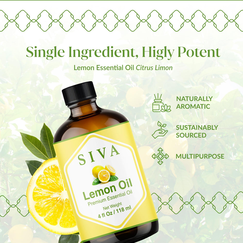 Diluted SIVA ORGANICS lemon oil applied to skin for gentle care