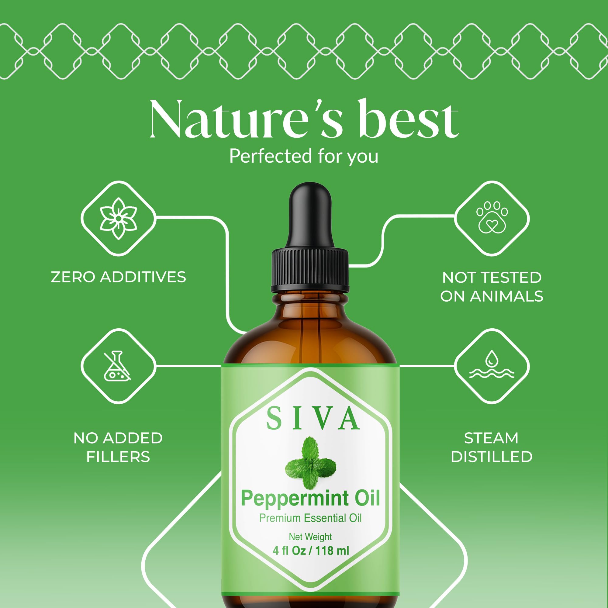 SIVA Peppermint Oil in diffuser for energizing atmosphere.