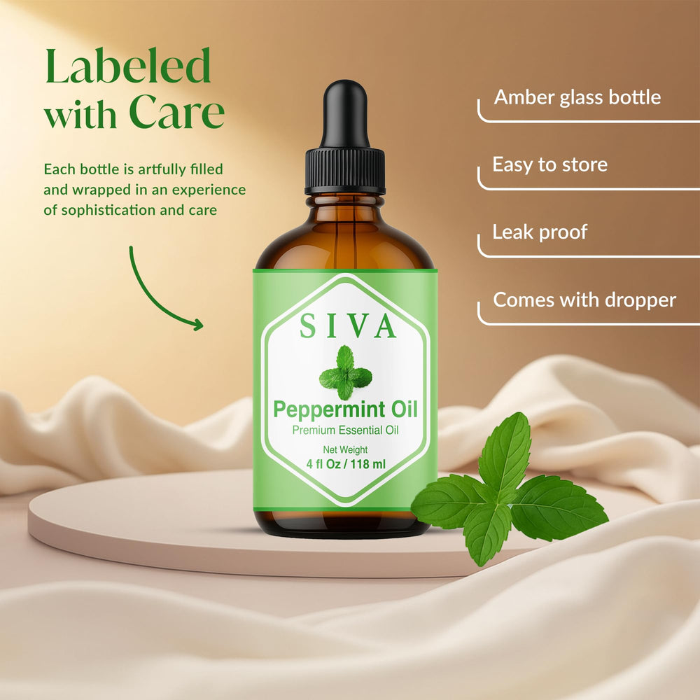 SIVA Peppermint Oil scalp massage after dilution with carrier oil.