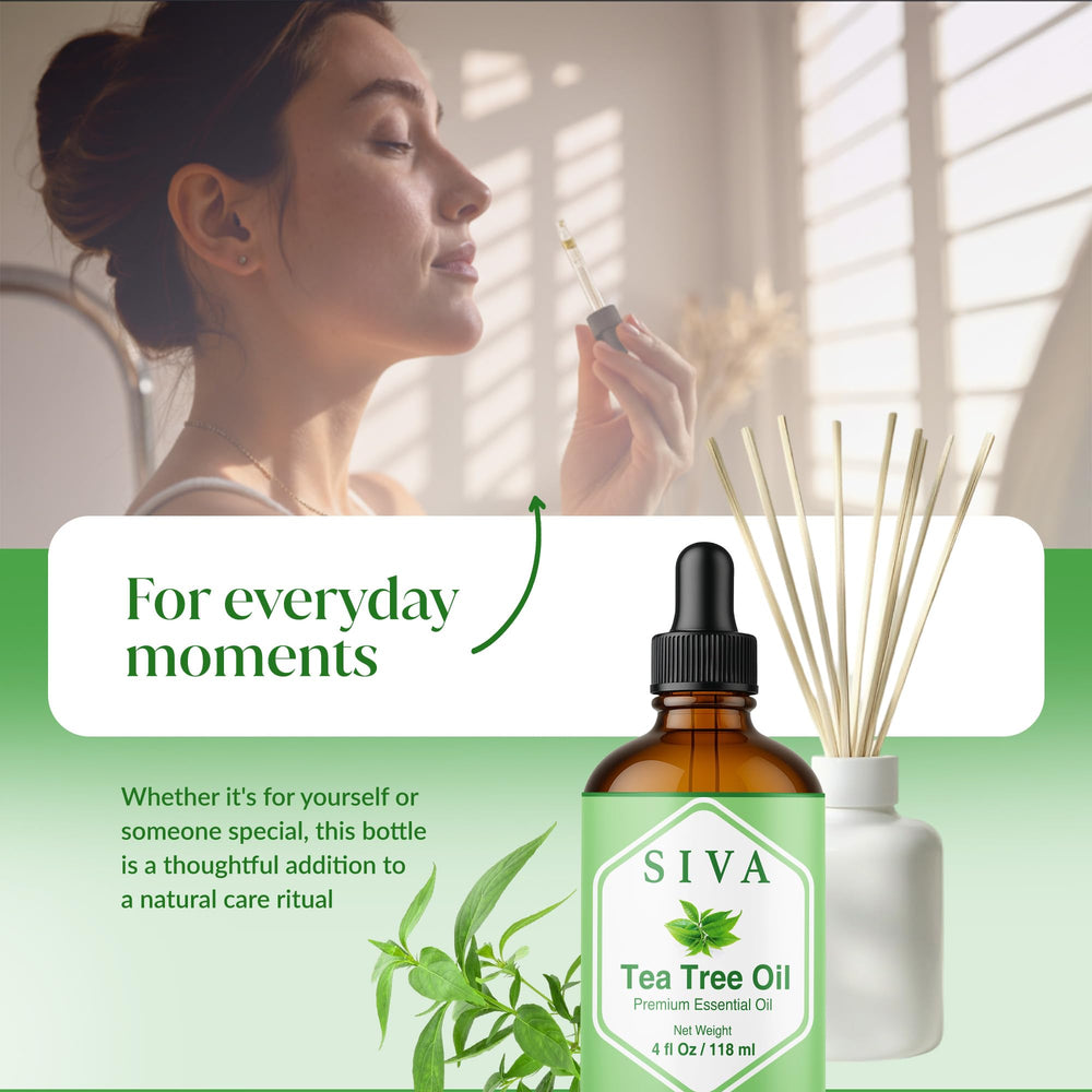 SIVA Tea Tree Oil foot bath setup with warm water and oil