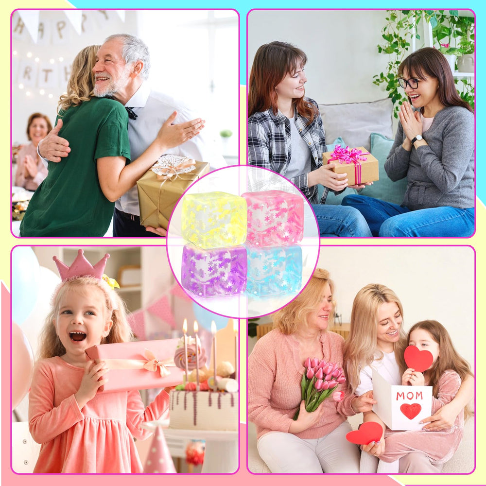 Siwarm stress cube 4-pack gift-ready packaging for classrooms and gifts