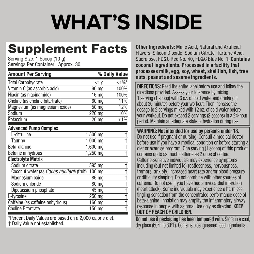Six Star Explosion grape label closeup emphasizes ingredients and caffeine content.