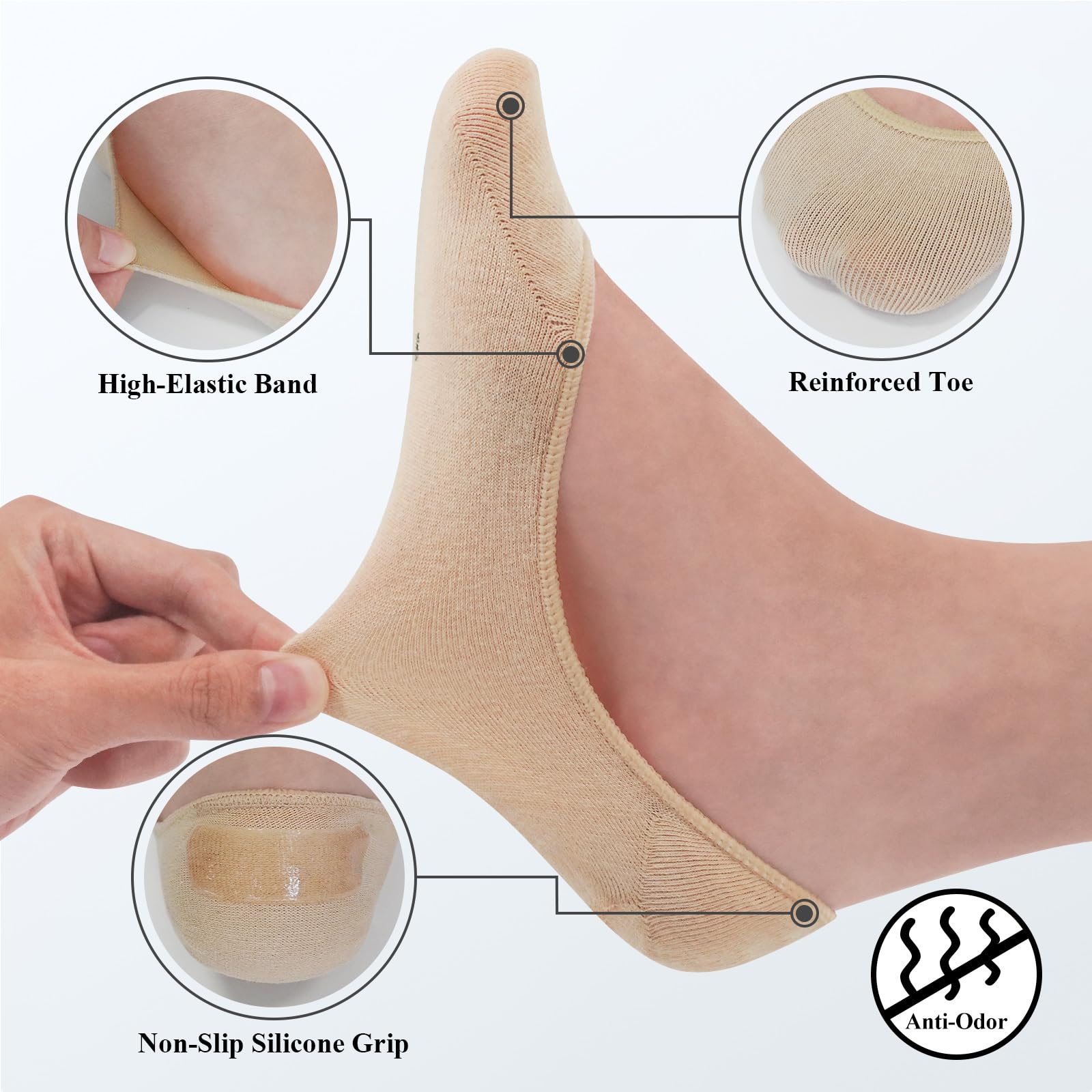 SIXDAYSOX breathable cotton blend delivers soft comfort and airflow.