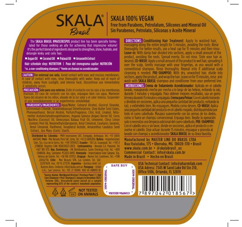 SKALA Mais Cachos bundle display communicates convenient 3-pack for textured hair routines