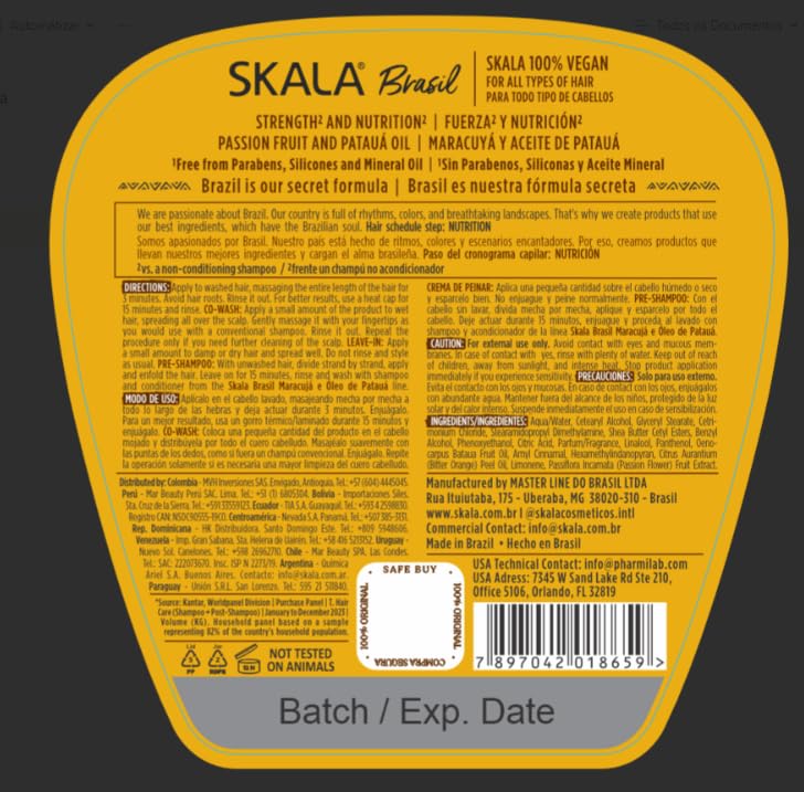 SKALA 2-in-1 cream texture close-up shows smooth, lotion-like consistency