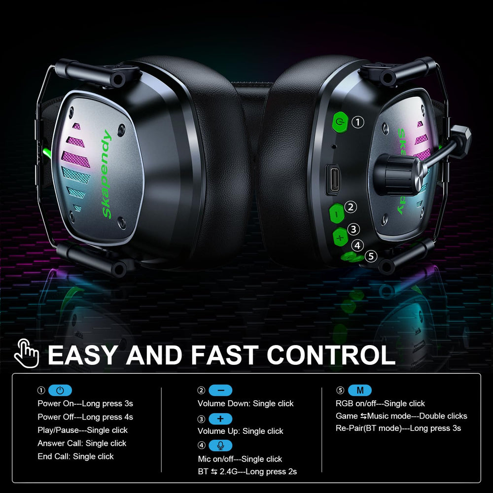 SKAPENDY VK81 ergonomic design with adjustable headband for long sessions