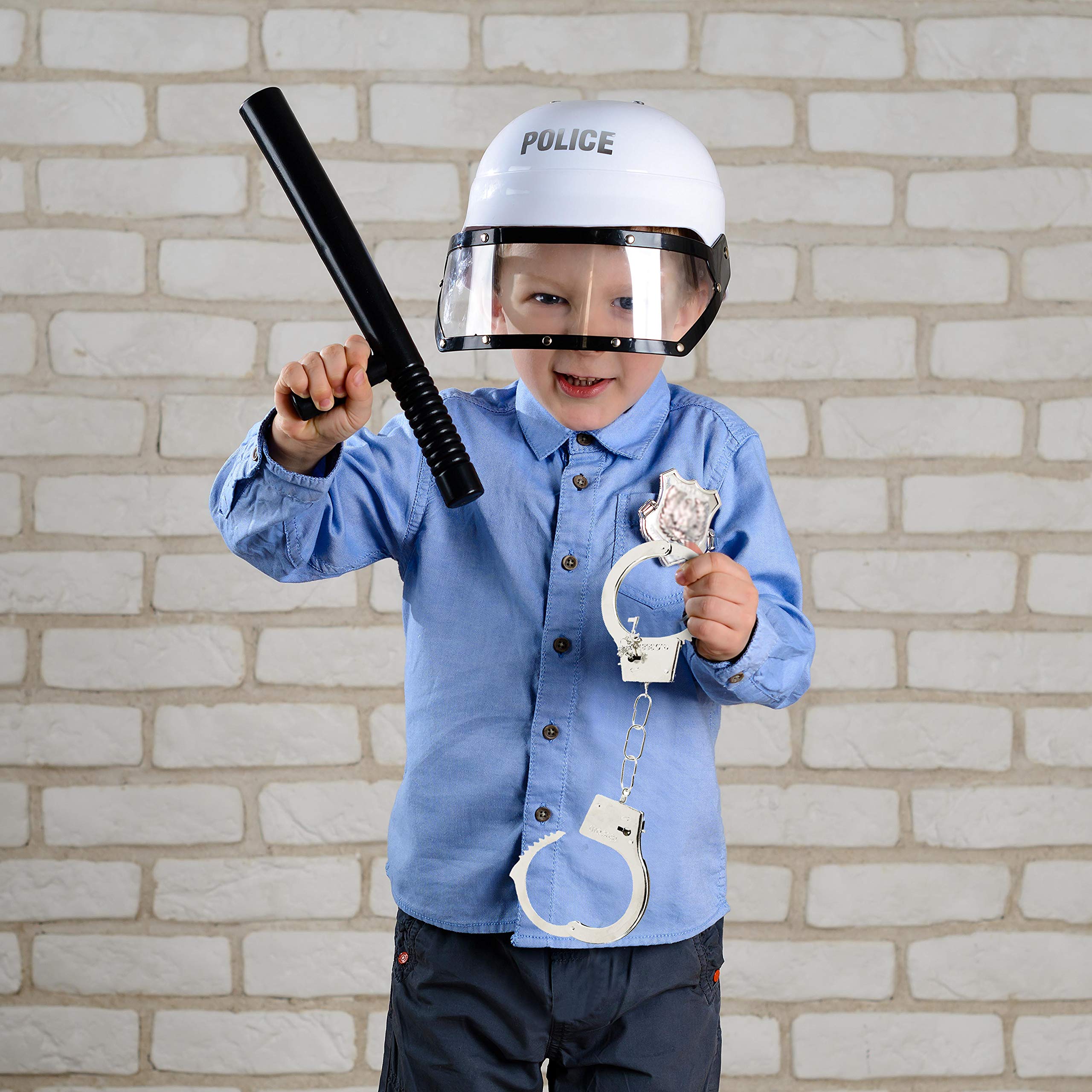 Skeleteen cops and robbers costume prop for imaginative games