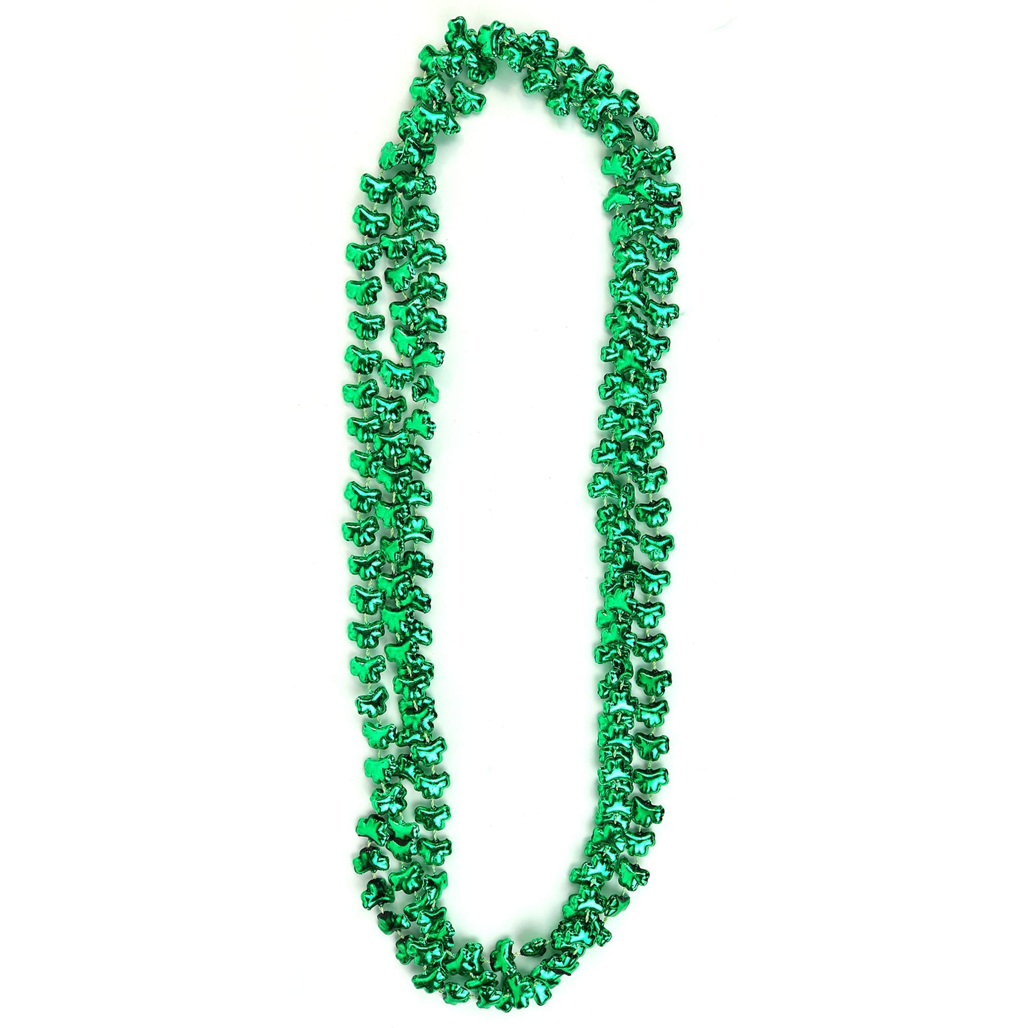 Green 1/2-inch shamrock beads create festive St. Patrick's vibes.