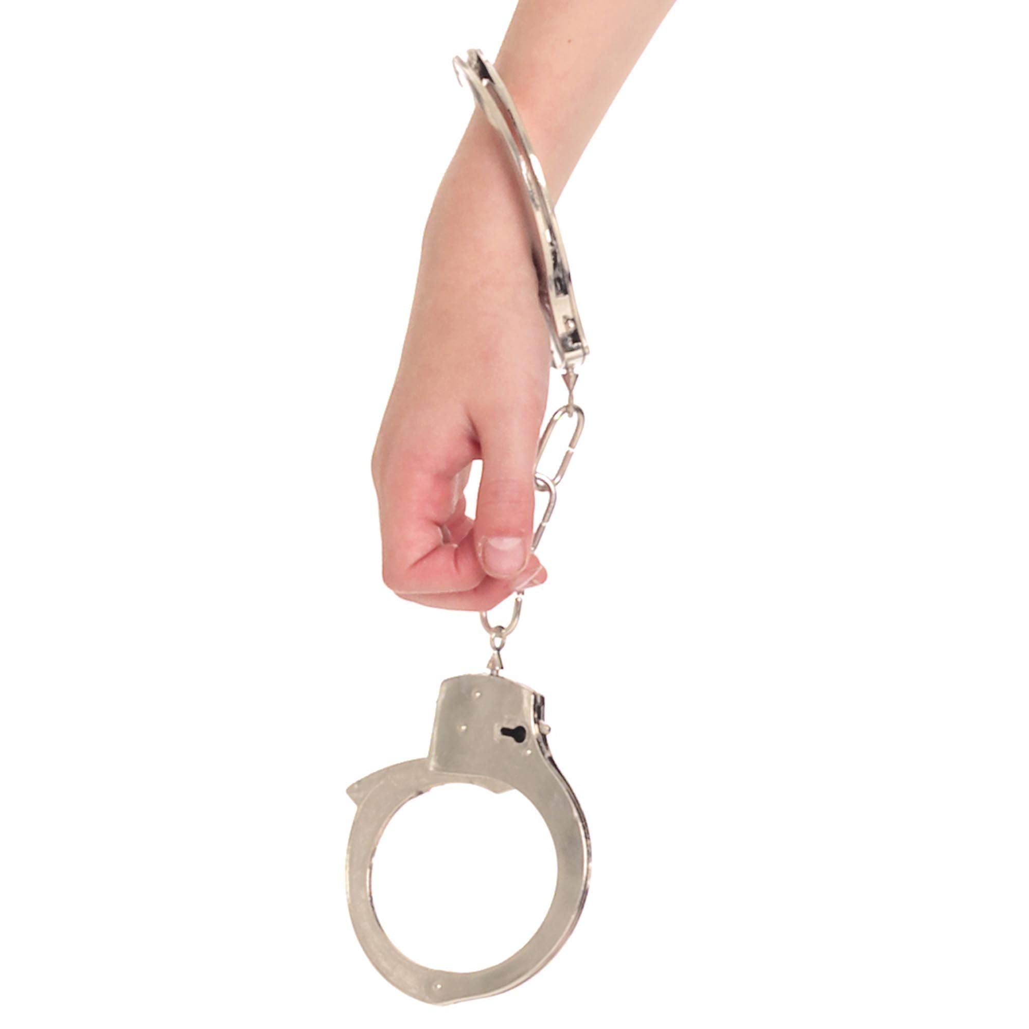 Skeleteen linked handcuff chains enhance realism for roleplay scenarios