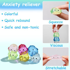 Sketsia Mini Chick Squishy: soft, durable mini toy for repeated squeezing.
